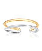 14k Two-Tone Gold Toe Ring with a Fancy Open Wire Style