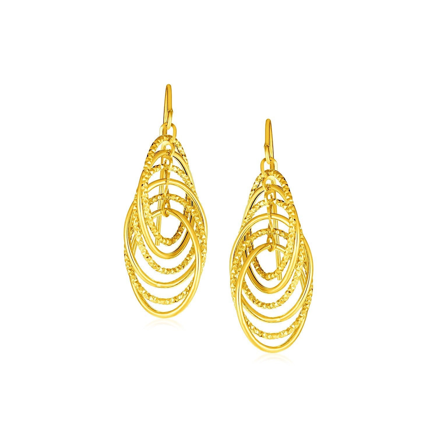 Earrings with Graduated Spiral Dangles